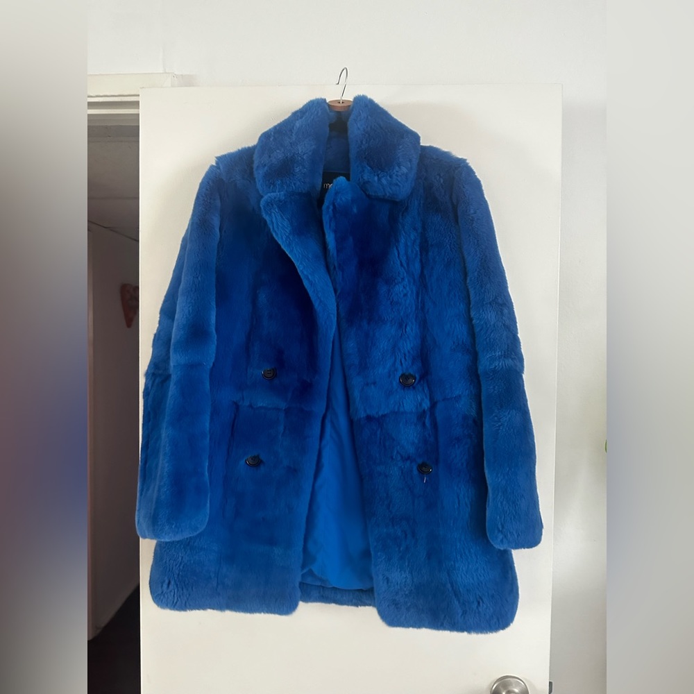 Maje Blue Rabbit coat - Picture 10 of 14